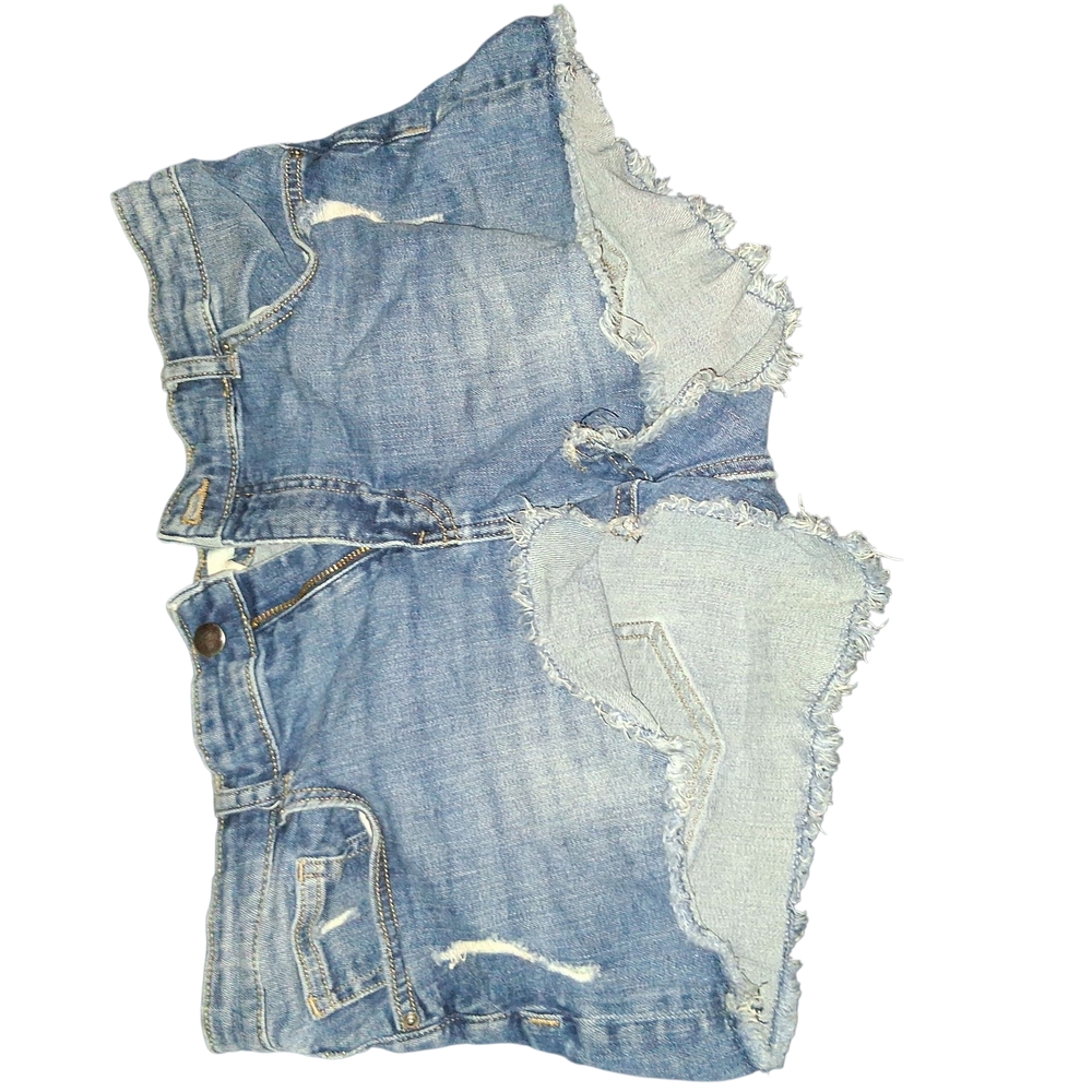 Distressed Denim Shorts